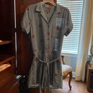 Toad&Co Blue Floral Jumpsuit